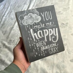 You Make Me Happy Chalk Sign